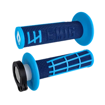 grip Motokrosové rukojeti - gripy ODI EMIG V2 2.0 LOCK-ON pro 2-takty/4-takty, barva navy/modrá (Rukojeti na řidítka, ručky na moto )
