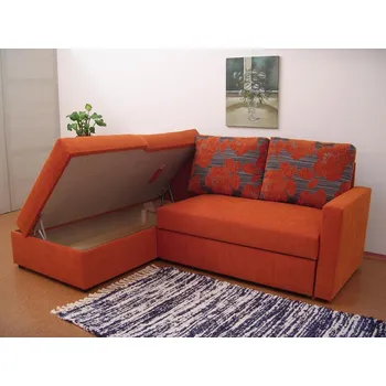 Sedací souprava Nábytek VACULÍK Rohová sedačka s otomanem ALMA (3 polštáře)