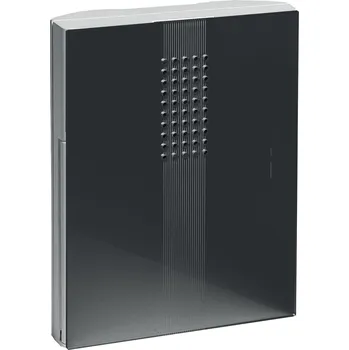 GROTHE Zvonek gong CROMA 50, 8-12V, baterie 4x1,5V LR14/C, 3 melodie, černý 43153