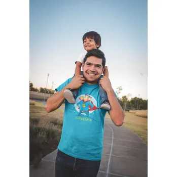 Pánské oblečení Pánské tričko SUPERTÁTA Barva: Tyrkysová, Velikost: M