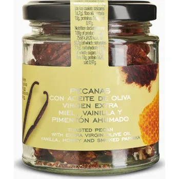 LA CHINATA Pekanové Ořechy s Extra Panenským Olivovým Olejem, Medem, Vanilkou a Uzenou Paprikou
