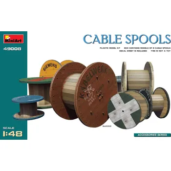 Plastikový model Miniart 1/48 Cable Spools (8 pcs.)