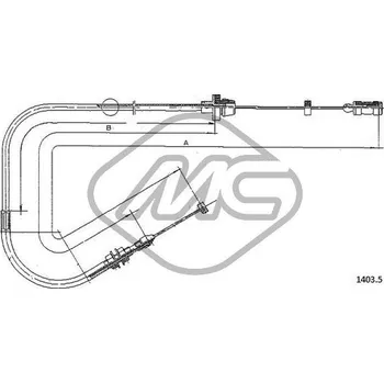 Lanko parkovací brzdy Lanko plynu, , 7709408, Metalcaucho, 81513