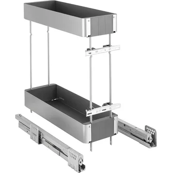 Nábytkové kování KES 002141 K-Line, boční koš, 200mm, stříbrná (KES 002141 K-Line, boční koš, 200mm, stříbrná)