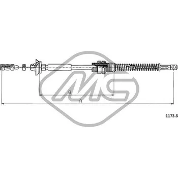 Lanko parkovací brzdy Lanko plynu, , 1315770080, Metalcaucho, 81548