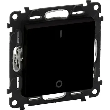 Elektrická zásuvka Legrand VALENA LIFE dvojnásobný spínač č.2 16AX ČERNÁ /756322/