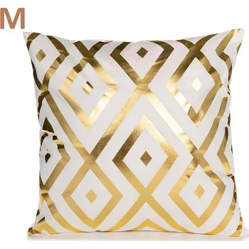 Povlak na polštářek Retro dekorativní povlak na polštář ve velikosti 45x45 cm se zlatým potiskem Barva: M