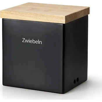 Dóza na potraviny Dóza na cibuli 18 x 15,5 x 20 cm černá - Continenta (Dóza na potraviny 18 x 15,5 cm černá - Continenta)