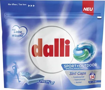 Tableta na praní Dalli Sport + Outdoor 3v1 kapsle na praní 24 ks