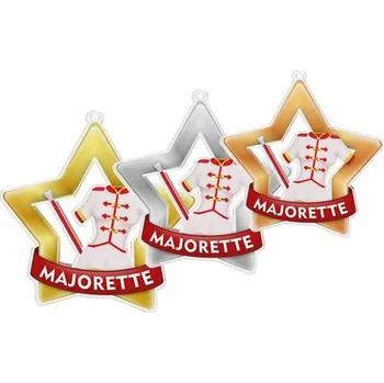 Poháry Bauer Akrylátová medaile MDASTARM80 | Mažoretky