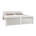 Zvýšená manželská postel Thomas 180x200 SMRK / BOROVICE - Přírodní