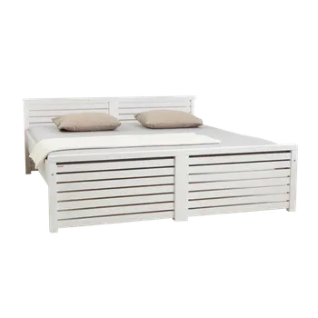 Zvýšená manželská postel Thomas 180x200 SMRK / BOROVICE - Přírodní