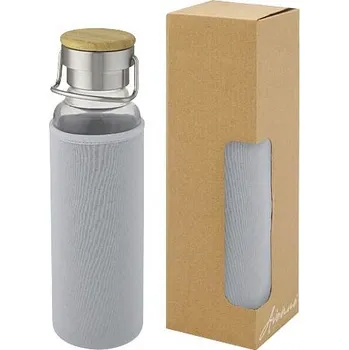 Láhev Skleněná láhev o objemu 660 ml s neoprenovým pouzdremThor, šedá