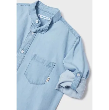 Mayoral Chlapecká košile se stojáčkem 3166 modrá Velikost: 128, barva: modrá