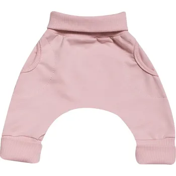 Tepláčky "rostoucí" BAGGY MKcool MK2304 pudrové (Moderní kojenecké tepláčky BAGGY )