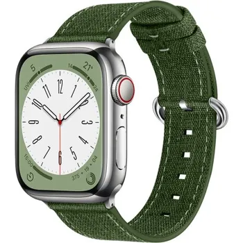 Řemínek na hodinky BSTRAP | BStrap Denim reminek na Apple Watch 38/40/41mm, olive green (SAP015C08)