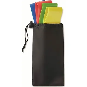 Sada 4 posilovacích TPE gum - FITBAND, černá