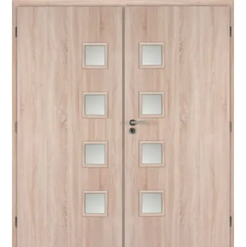 Interiérové dveře Interiérové dveře folie DOORNITE 165 cm GIGA sklo dvoukřídlé