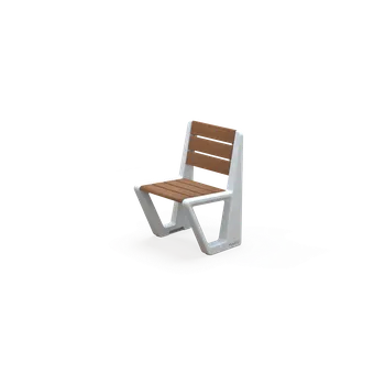 Zahradní lavice HTI BEVEL Lavička s opěradlem LBE141.00 Materiál konstrukce: beton, Typ použitého obložení: ash