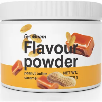 Sladidlo GymBeam Flavour powder 250 g arašídové máslo karamel