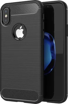 Pouzdro na mobilní telefon Forcell Carbon Back Cover pro Apple iPhone X černé