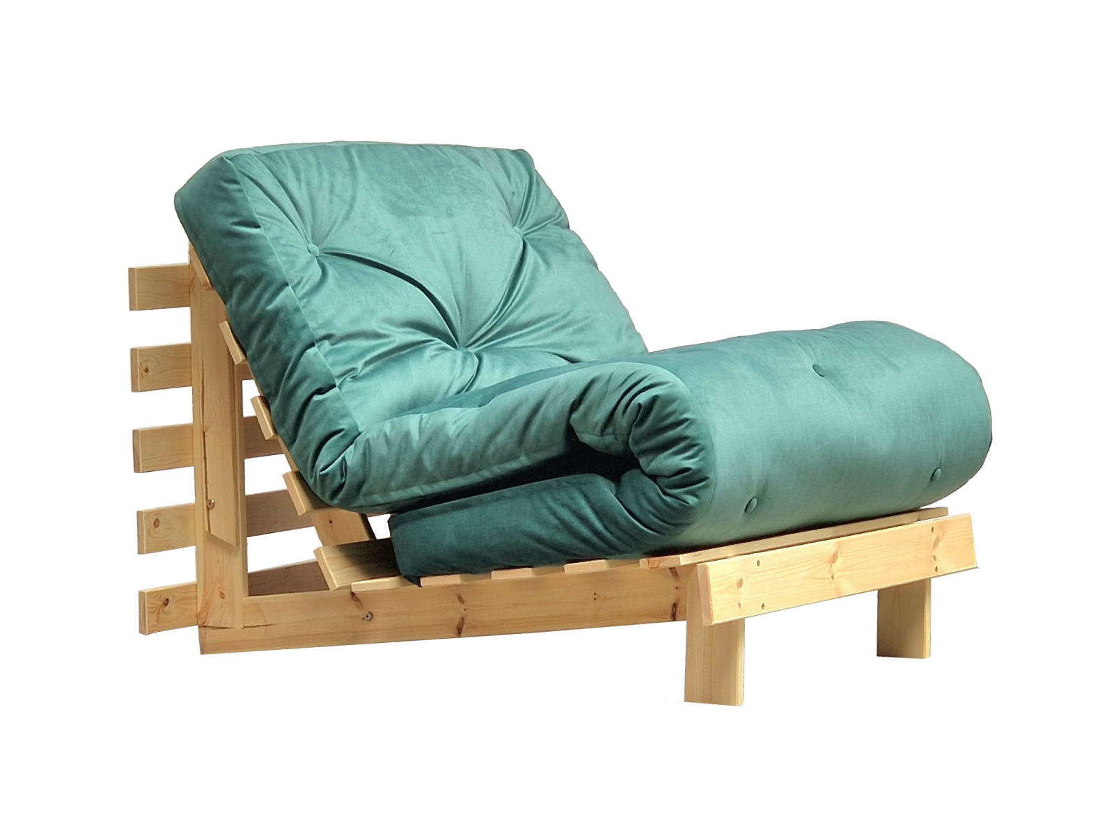 Rozkládací pohovka futon Root 90x200 SMRK - Nelakovaná