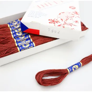 Příze Niťárna Vyšívací příze Mouline 7592 - tmavá cihlová