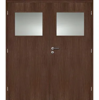 Interiérové dveře Vnitřní dveře 125 cm DOORNITE sklo 1/3 dvoukřídlé