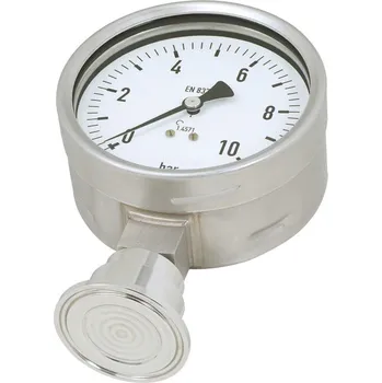 WIKA - Ursula Wiegand Ges.m.b.H. Manometr 6325 0/16bar membrána AISI316L, Triclamp, ASME 1 1/2", plnění rostlinný olej