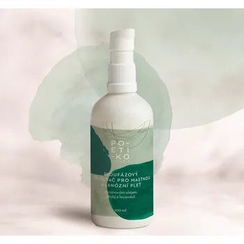 Odličovač POETIKO Organic Dvoufázový odličovač pro mastnou a aknózní pleť, 100 ml