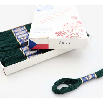 Příze Niťárna Vyšívací příze Mouline 6892 - tmavě zelená