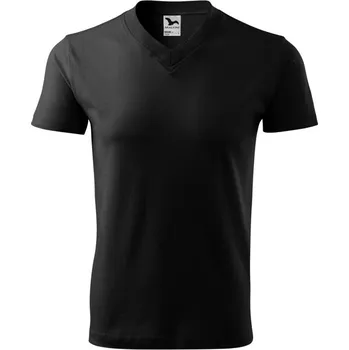 Pánské tričko V-neck tričko unisex černá M