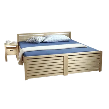 Studentská postel Thomas 140x200 SMRK / BOROVICE - Přírodní