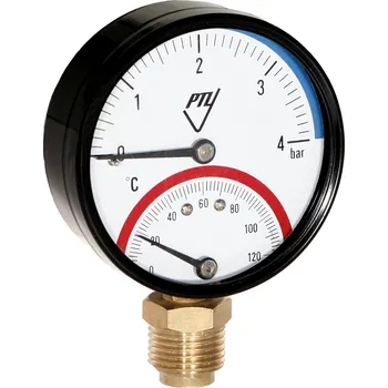 PREMATLAK, a.s. termomanometr 03801 0/6bar..0/150°C, G1/2" spodní přip.