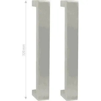 Dveřní kování COBRA Madlo na dveře nerezové 32 cm INOX A - pár