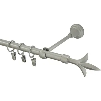 Garnýž Garnýž kovová 360 cm jednořadá 16 lilie matná stříbrná