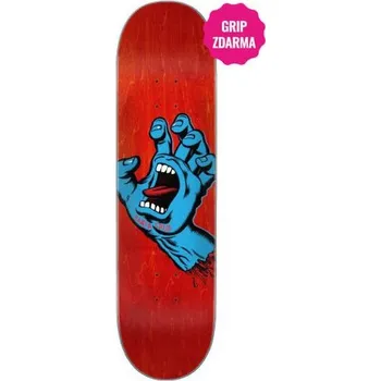 Skateboardová deska SK8 DESKA SANTA CRUZ Team Screaming Hand - červená - 8.0 + při osobním odběru 1 632 Kč