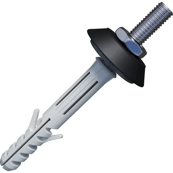 Hmoždinka ZOFITHERM HZ hmoždinka do zdiva s krytkou pro šroubovací objímky svodu - ČERNÁ 9005 - RAL 9005