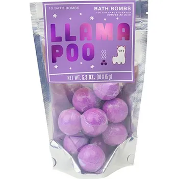 Koupelová sůl Gift Republic Šumivé koule do koupele, Lamí barevná hovínka, 10 kusů