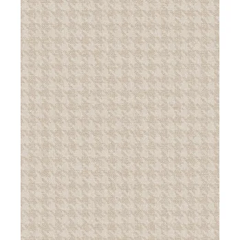 Tapeta Béžová vliesová tapeta na zeď, imitace látky, vzor kohoutí stopa, ILA501, Aquila, Khroma by Masureel