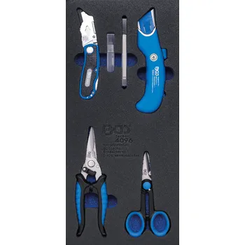 BGS 4096, Vložka do dílenského vozíku 1/3: sada nožů a nůžek | 6dílná