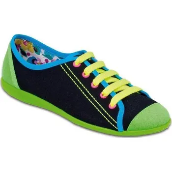 Dětská sportovní obuv Dívčí tenisky Befado,černé se zelenou 248Q005 vel.37