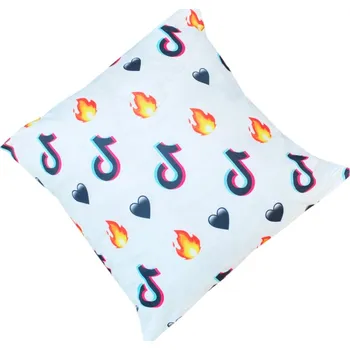 Povlak na dekorativní polštářek Numberoplus Povlak na polštář bílá - Tik tok emoji