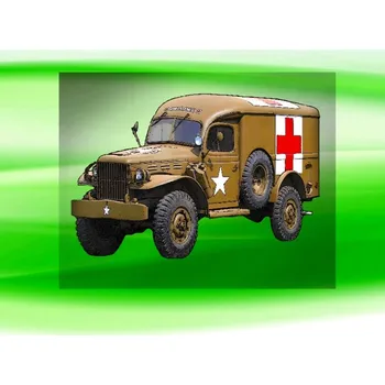 Nášivka Dodge WC54 1943 DTF nažehlovačka 10x6 cm (nažehlovačka s tanky a ARMY technikou)