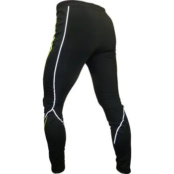 Cyklistické kalhoty HAVEN Cyklistické kalhoty dlouhé bez laclu - ISOLEERA - černá/zelená XL