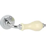 DOMINO Dveřní dělené rozetové kování ELLEGANT-R M6/WHITE, pouze klika, rozeta Pouze klika