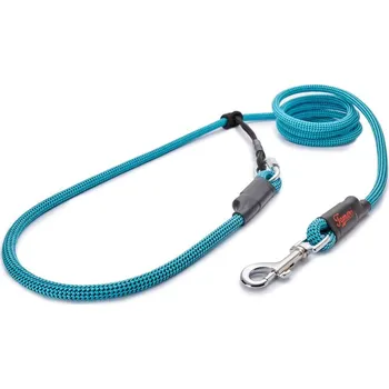 Vodítko pro psa Tamer Lanové vodítko EASYLONG | Střední pes | tyrkysové s černým prošitím - 463 Délka: 3 m