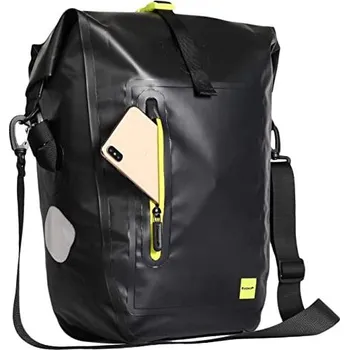 Horské kolo Vodotěsná brašna na zadní nosič kola - Černo zelená, 25 litrů