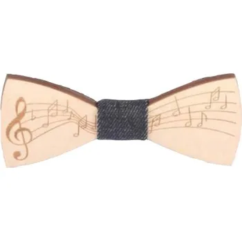 Motýlek Dřevěný motýlek - Houslový klíč