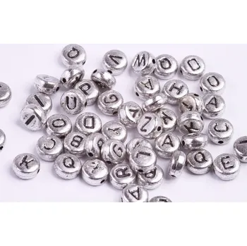 Dětské navlékací korálky Plastové korálky 41 (7x4 mm)